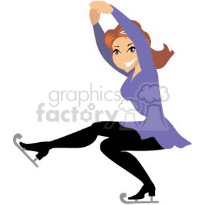 Olympic figure skater clipart. Royalty-free image # 369256