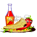 Chili pepper in a burrito clipart. Royalty-free image # 369806