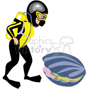 diving-008 clipart. Commercial use image # 369891