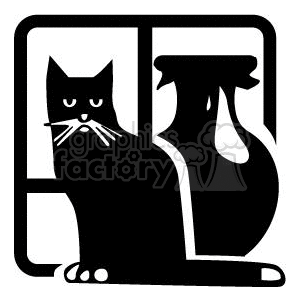 vector vinyl+ready black+white animals animal cat cats farm country