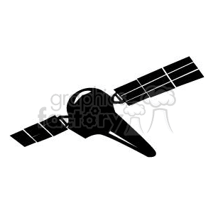 vector vinyl-ready vinyl ready black white communication communications satellite satellites silhouette space 