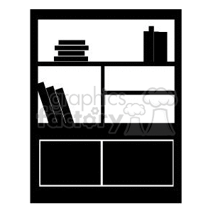 bookshelf outline clipart. Commercial use image # 371518