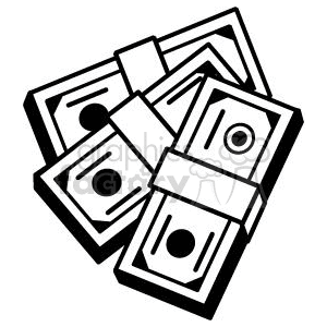 clipart - stacks of cash.