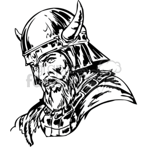 viking vikings warrior warriors vinyl+ready black+white head man