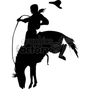 vector vinyl-ready vinyl ready clip art images graphics signage cowboy cowboys west western rodeo rodeos horse horses wild bronco bucking silhouette black white