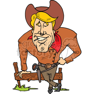 cartoon cowboy clipart. Commercial use image # 372151