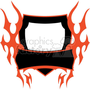flaming template 050 clipart. Commercial use image # 372829