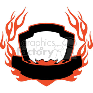flaming template 098 clipart. Commercial use image # 372849