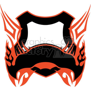 flaming template 023 clipart. Commercial use image # 372854