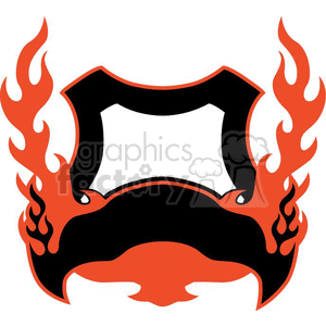 flaming template 063 clipart. Commercial use image # 372864