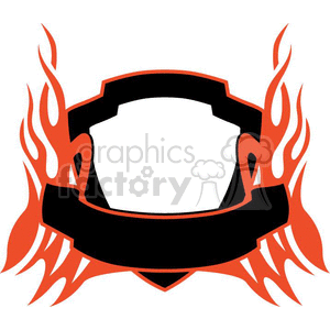 flaming template 008 clipart. Commercial use image # 372899