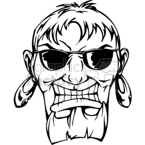 vector vinyl-ready eps png gif jpg vinyl ready black white mad anger angry mean head face faces heads logo logos design tattoo tattoos cool dude gangster