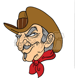 clipart - sneaky cowboy.