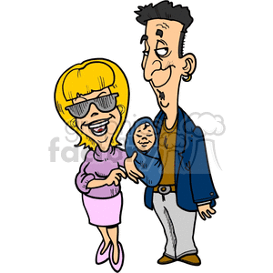 Mother and father feeding newborn baby clipart #373509 at Graphics Factory.