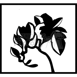 flower vector black white eps clip art clipart flowers plant plants tattoo tattoos vinyl-ready vinyl ready