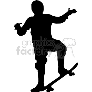 kid on a skateboard clipart.