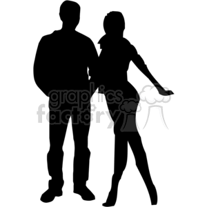 Couple's shadow clipart. Royalty-free icon # 373851