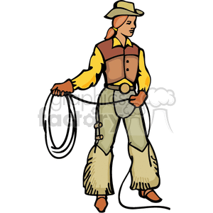 female roper clipart. Royalty-free image # 374171