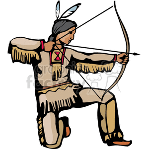 indian indians native americans western navajo hunting bow and arrow vector eps jpg png clipart people gif