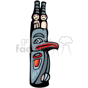 totem pole clipart. Royalty-free image # 374382