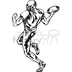 Football player celebrating a touchdown clipart. Royalty-free image # 374552