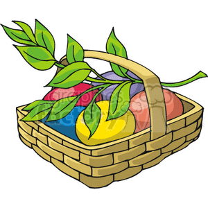 clipart - Basket of food.