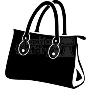 Black purse clipart. Commercial use image # 374813