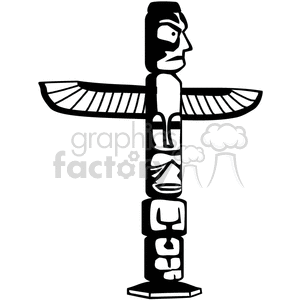 Totem pole sculpture clipart. Royalty-free image # 374833