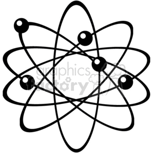 science physic physics vector vinyl vinyl-ready black white atom atoms nuclear fusion microscope microscopes