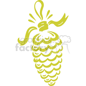 Golden Single Christmas Pine Cone clipart. Royalty-free image # 374954