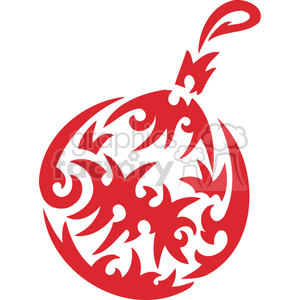 Red Decorative Christmas Bulb with a lot of Detail clipart. Royalty-free icon # 374974