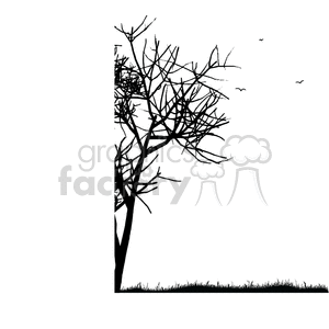 Black and white tree border animation. Royalty-free animation # 375299