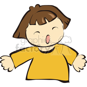 Girl yelling clipart. Royalty-free image # 375520