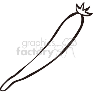 Black and White cucumber clipart. Royalty-free image # 375535