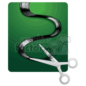 Scissors cutting hair clipart. Royalty-free image # 376996