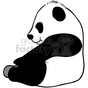 panda bear clipart. Commercial use image # 377052