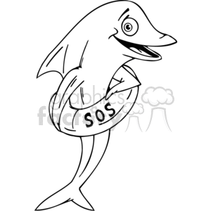 funny dolphin clipart. Royalty-free image # 377292