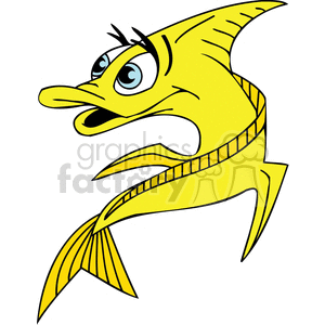 a golden dolphin clipart. Royalty-free image # 377317