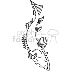 funny cartoon fish barracuda