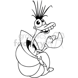funny looking hermit crab clipart. Royalty-free image # 377427