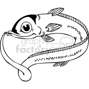 clipart - an eel kissing its tail.