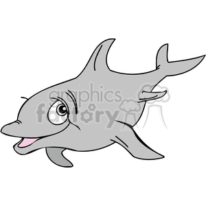 cute cartoon dolphin clipart. Commercial use image # 377477