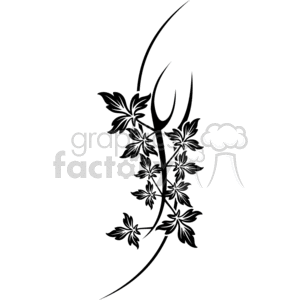clipart - leaf tattoo design.