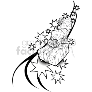 Christmas gift tattoo design clipart. Commercial use image # 377641