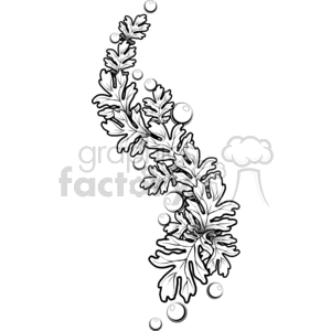 Leaves and dew drops tattoo design