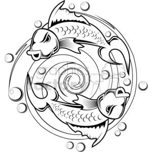 koi fish tattoo design clipart. Royalty-free image # 377696