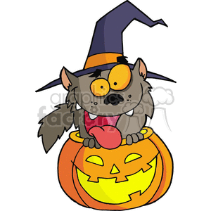 Halloween Whacky Werewolf clipart. Royalty-free image # 377746