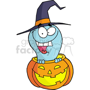 Cartoon Halloween Ghost clipart. Royalty-free image # 377766