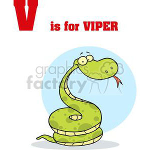 The letter V is for Viper clipart.