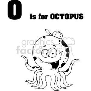 Alphabet Letter O as in Octopus clipart. Commercial use image # 378171